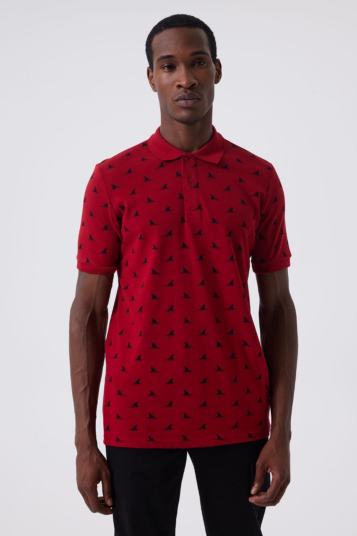 Shark Erkek Pike Polo Yaka T-Shırt Kırmızı