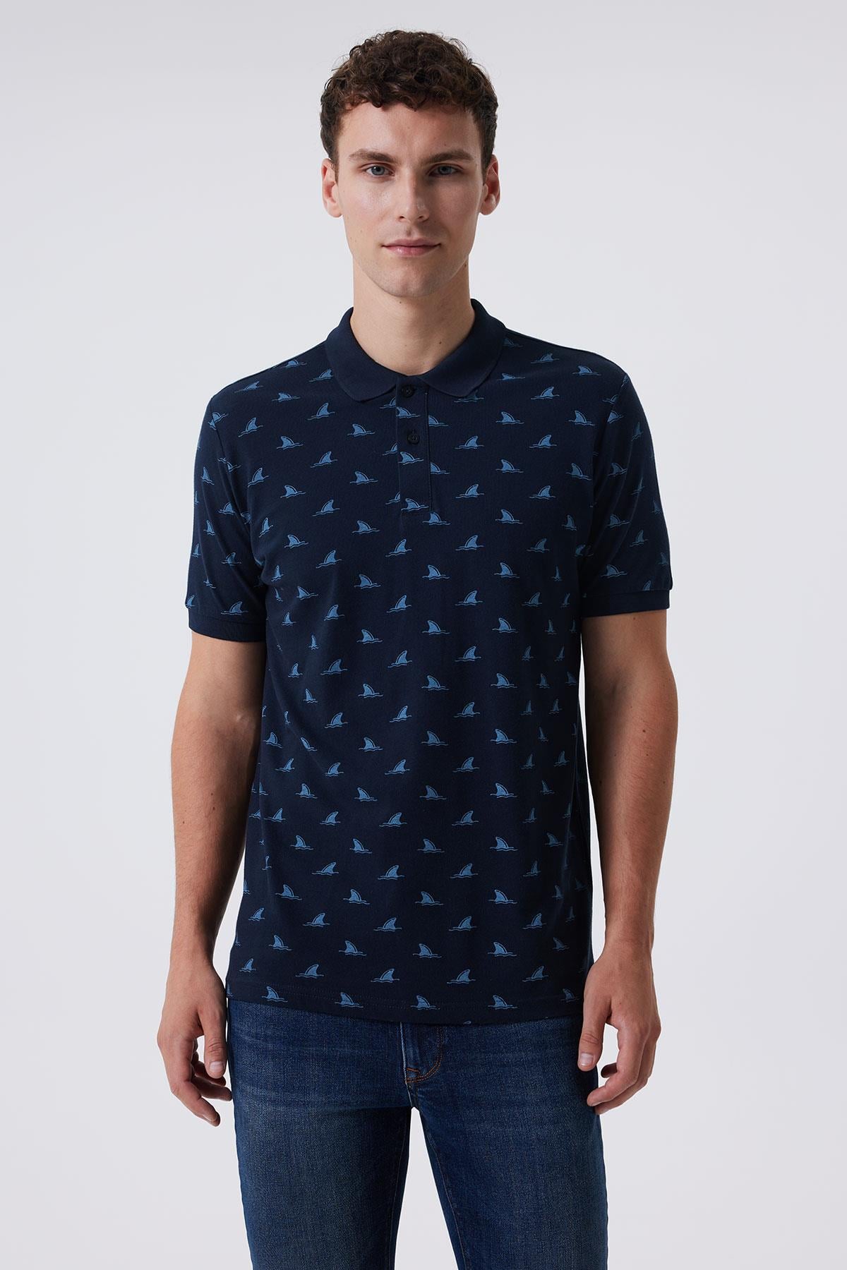 Shark Erkek Pike Polo Yaka T-Shırt Lacivert