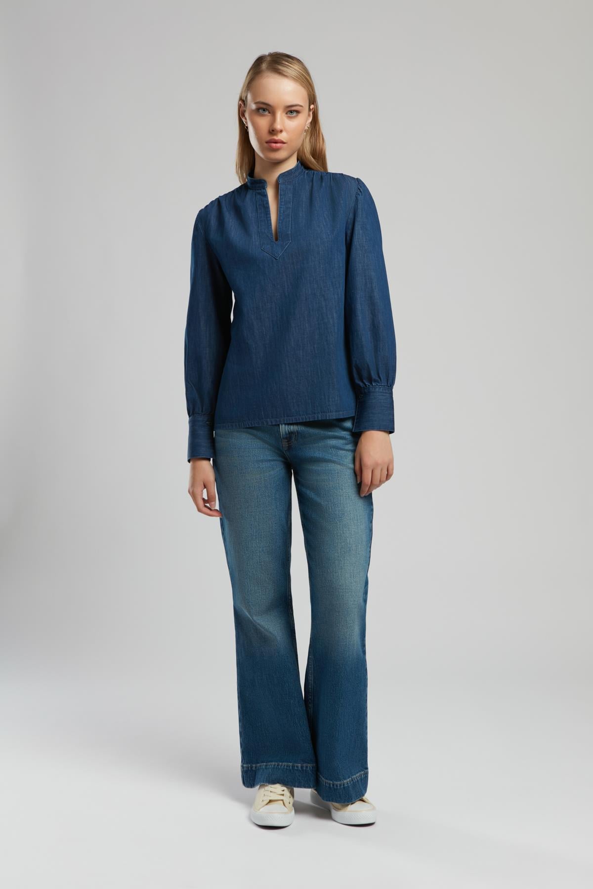 SHIR KADIN JEAN BLUZ
