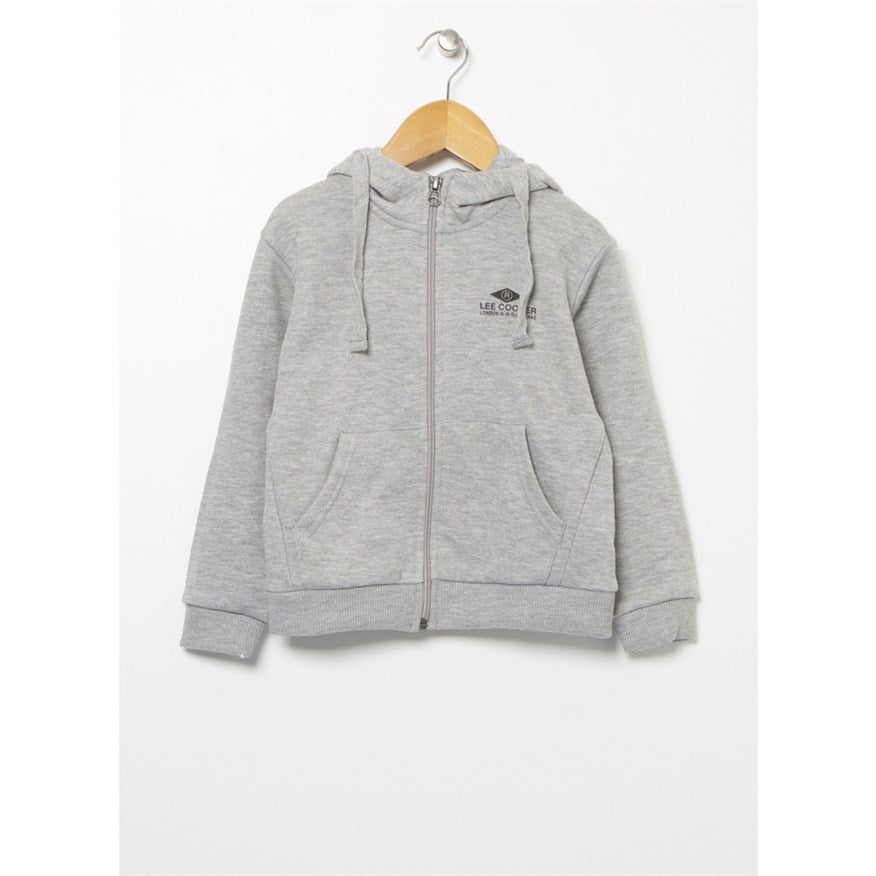 Solh Erkek Çocuk Kapüşonlu Sweatshirt Gri Melanj
