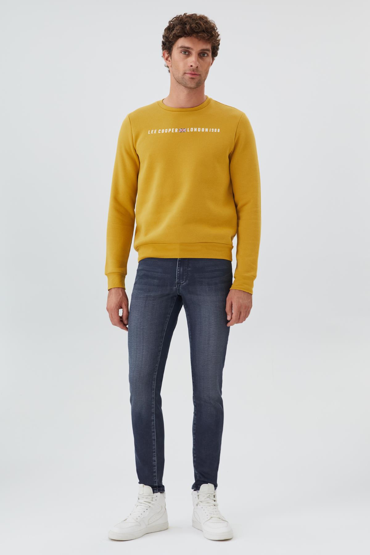 Steward Erkek Sweatshırt Hardal 