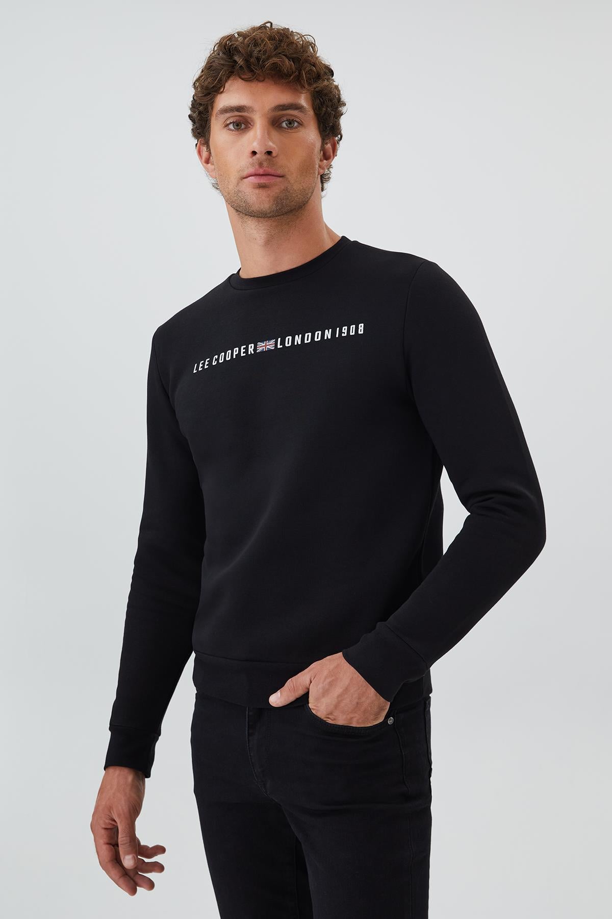 Steward Erkek Sweatshırt Siyah 