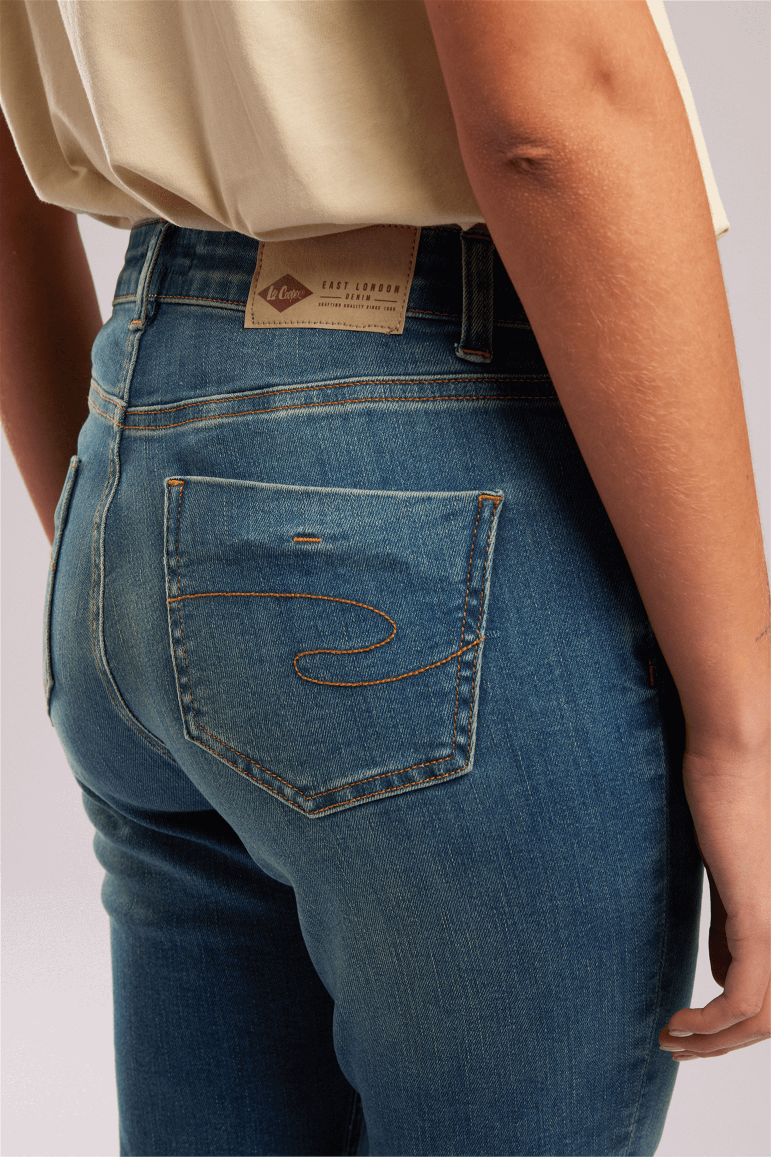 Susıe Kadın Mid Rise Straight Fit Pamuklu Jean Pantolon Orta Mavi̇