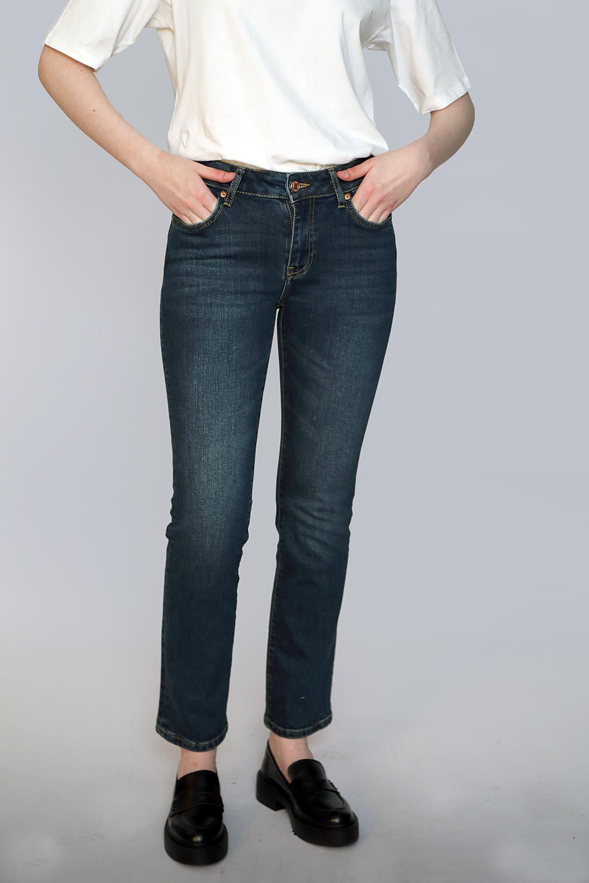 Susıe Kadın Jean Pantolon Roxy Cop Mıd