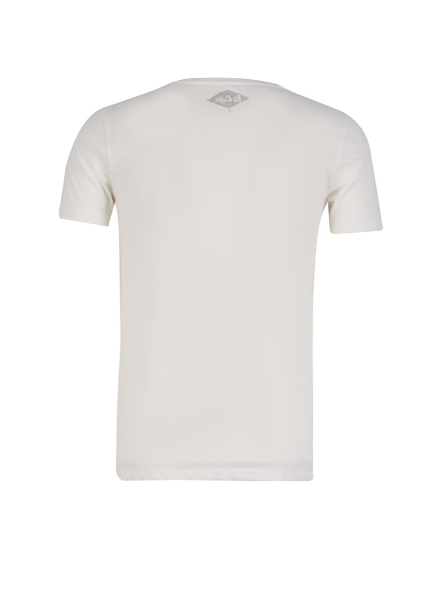 Teraphy Erkek %100 Pamuk Bisiklet Yaka T-Shirt Off White