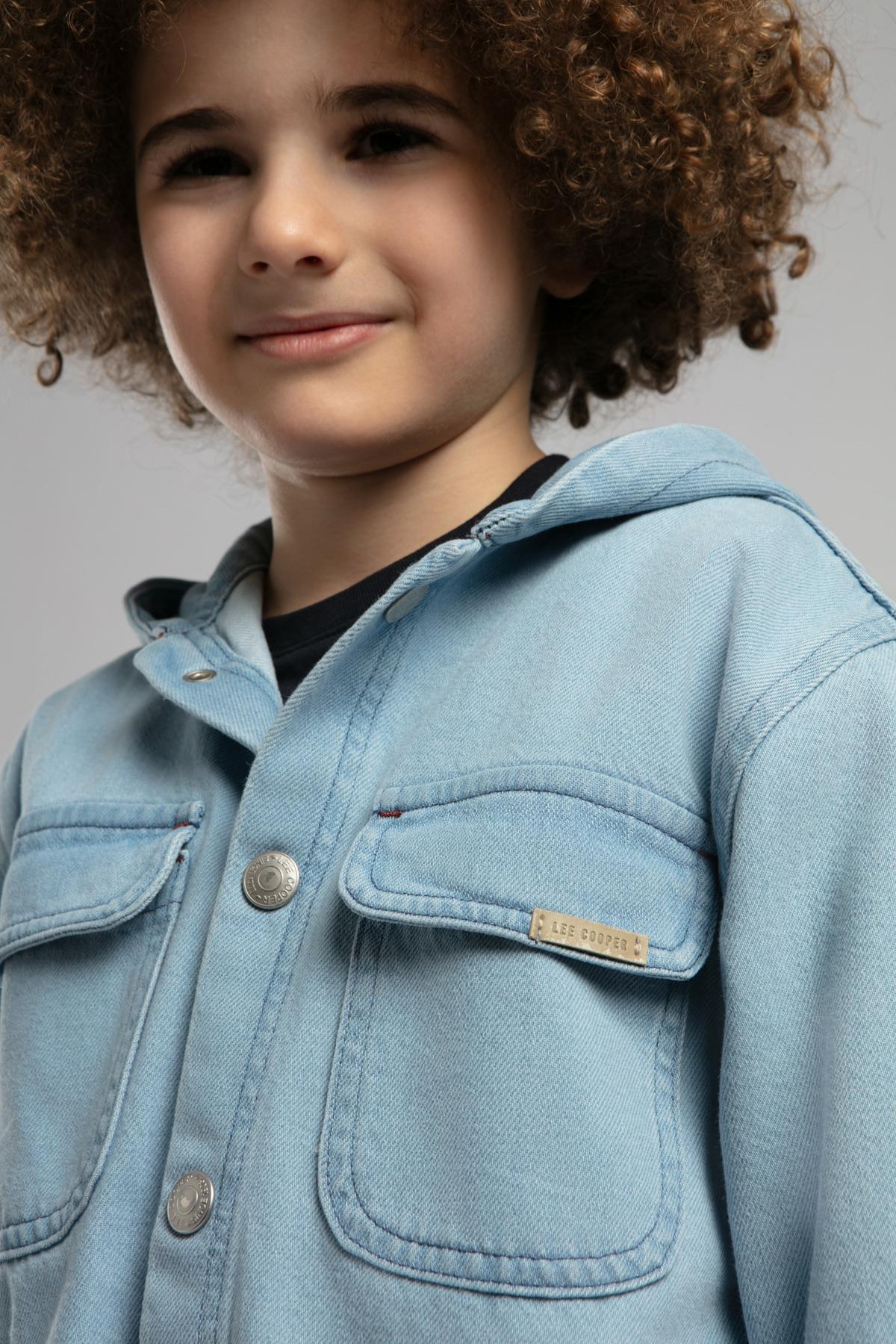Texas Erkek Çocuk %100 Pamuk Jean Gömlek Denim