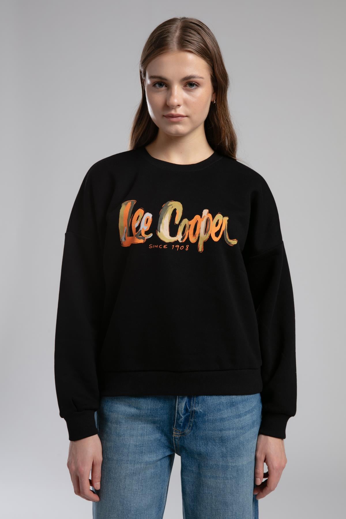 Tila Kadın O Yaka Sweatshirt Siyah