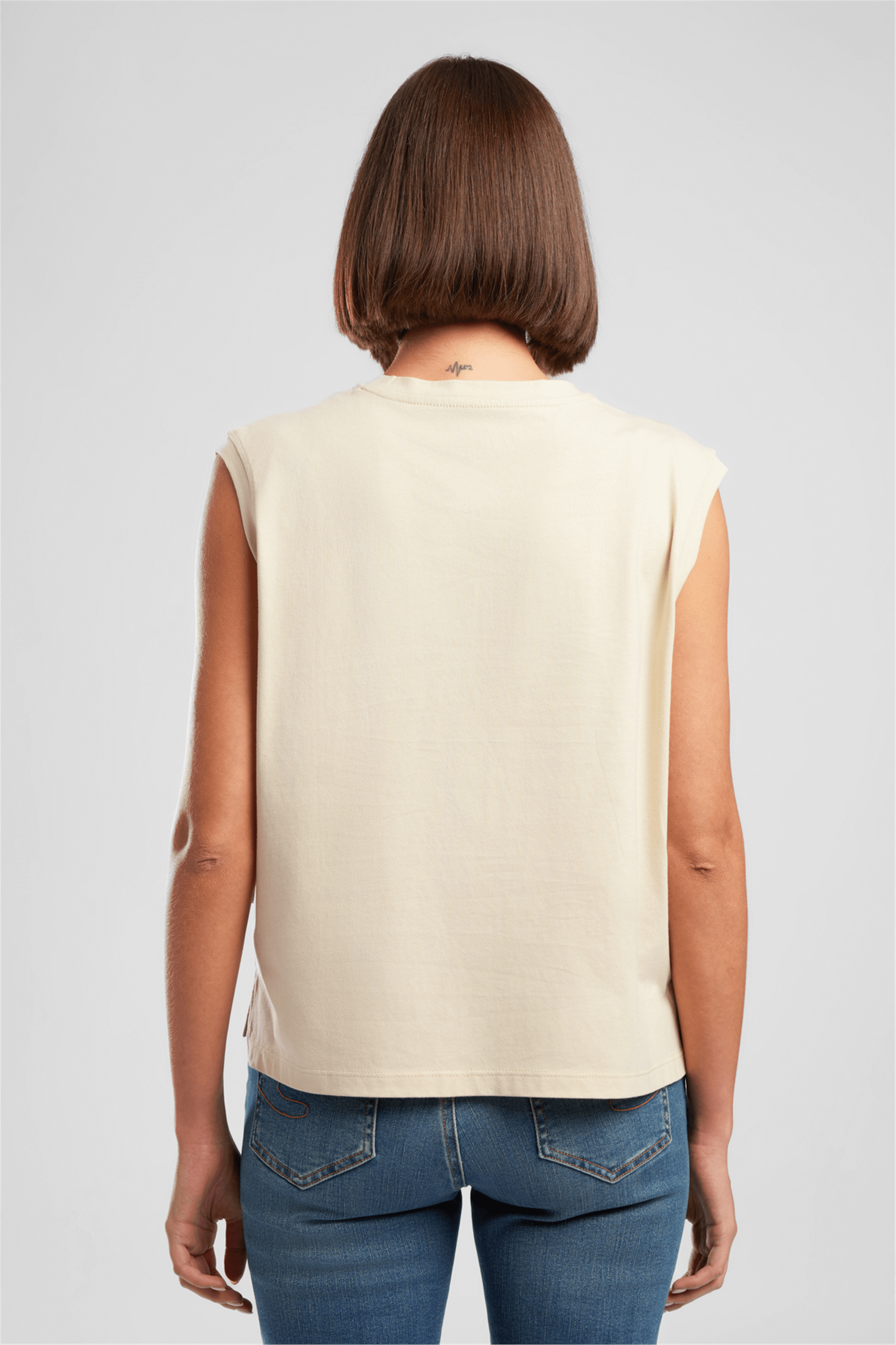 Tımeless Kadın %100 Pamuk Basic Bisiklet Yaka T-Shirt Beyaz