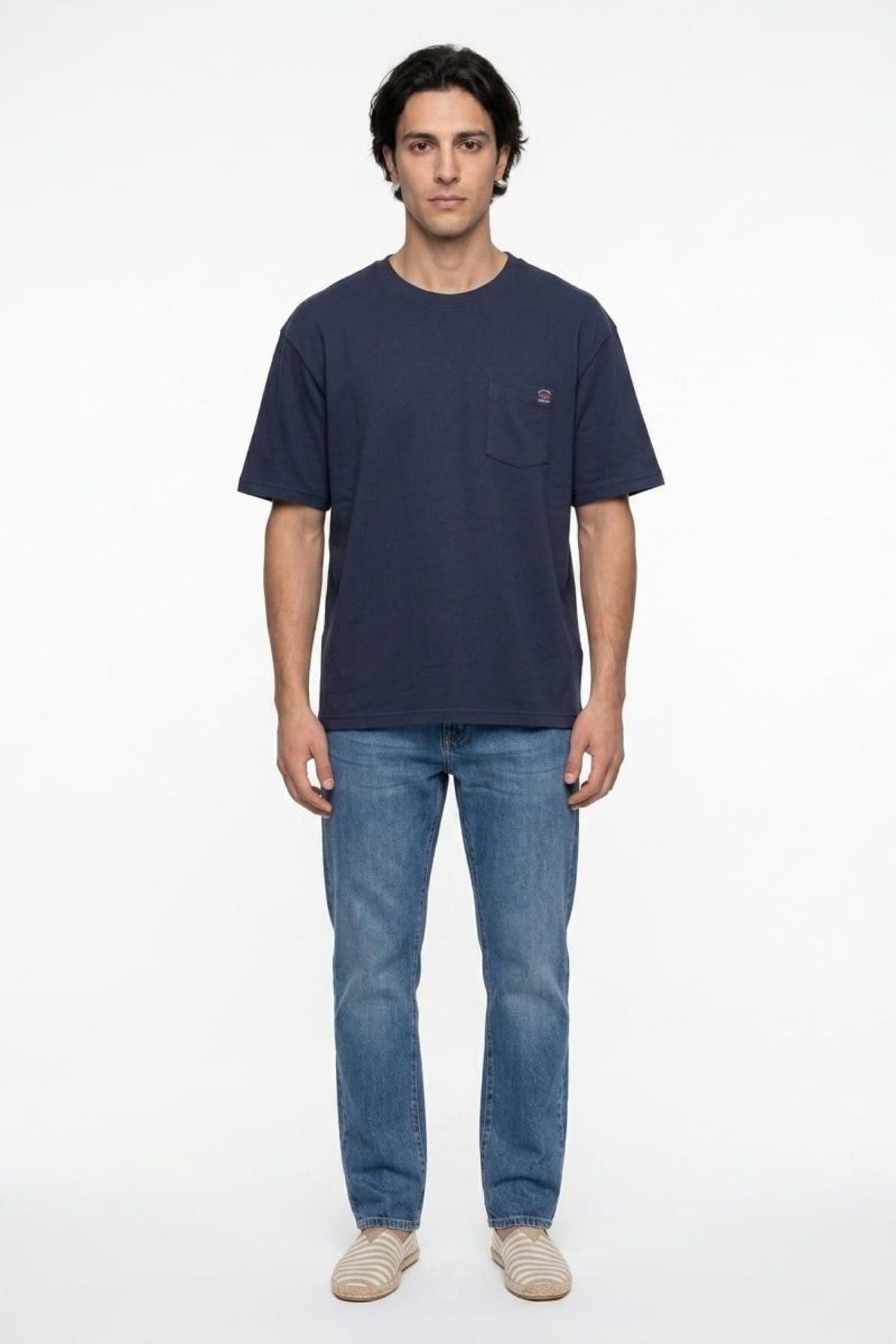 TODY Erkek Regular Fit Basic Bisiklet Yaka T-Shirt Lacivert