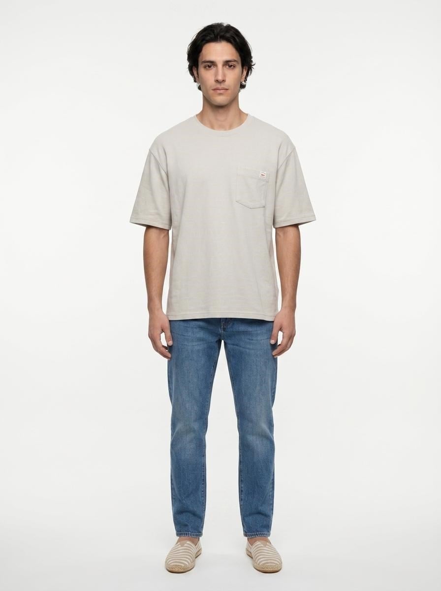 TODY Erkek Regular Fit Basic Bisiklet Yaka T-Shirt Beyaz