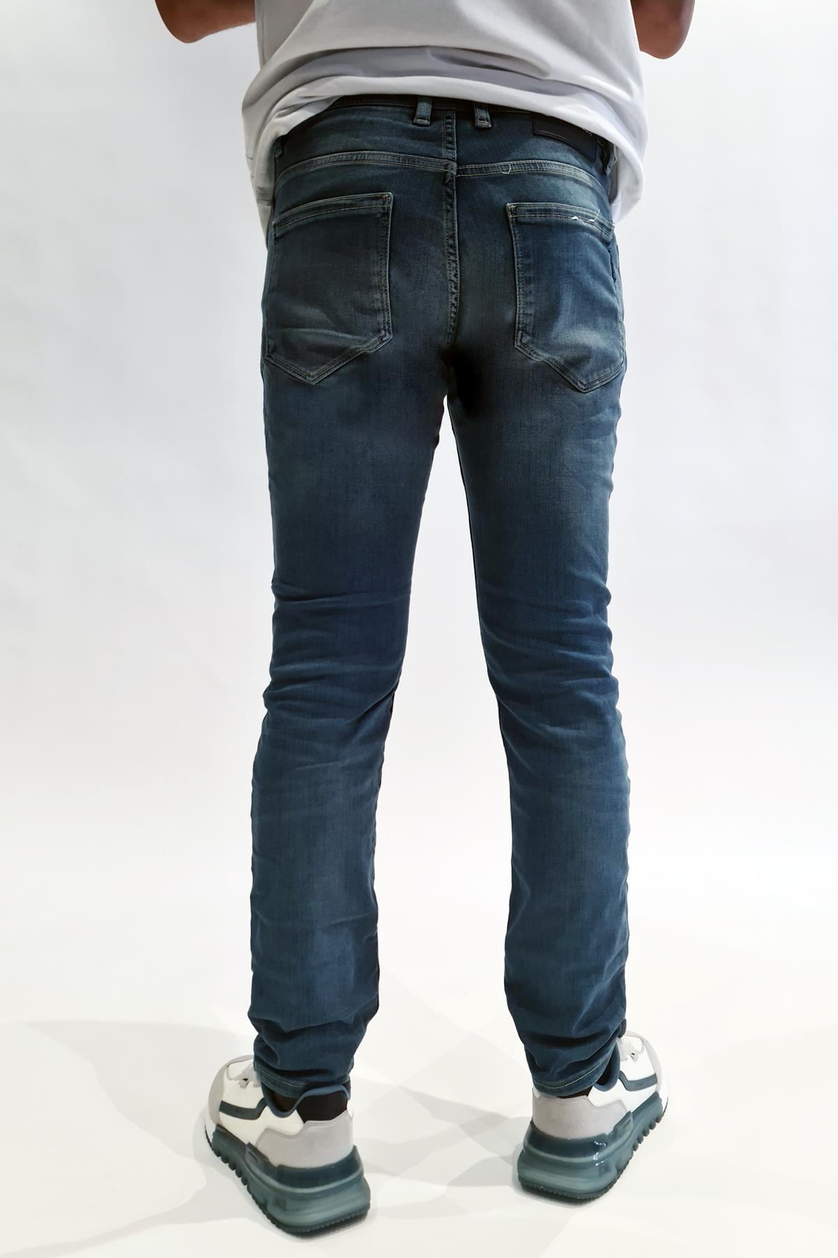 Tom Tailor Normal Bel Dar Kesim Dar Paça Mavi Erkek Jean Pantolon