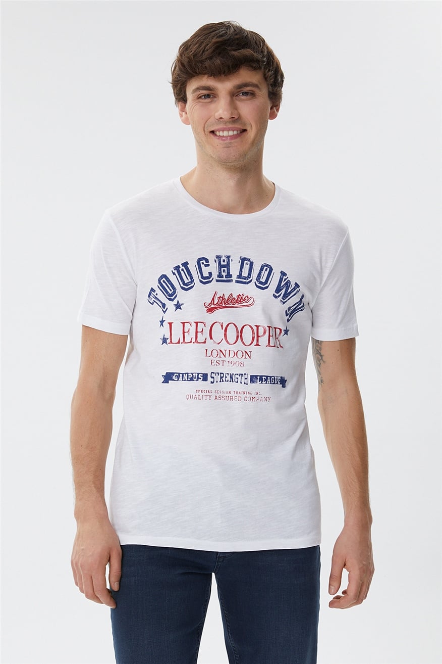 Touch Erkek O Yaka T-Shirt Beyaz