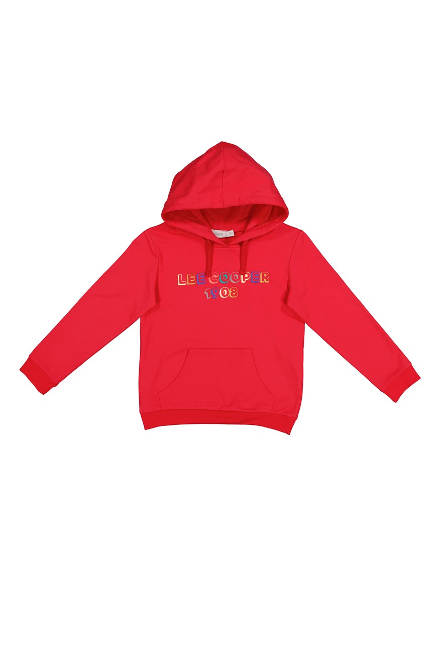 Trash Erkek Çocuk Kapüşonlu Sweatshirt Kırmızı
