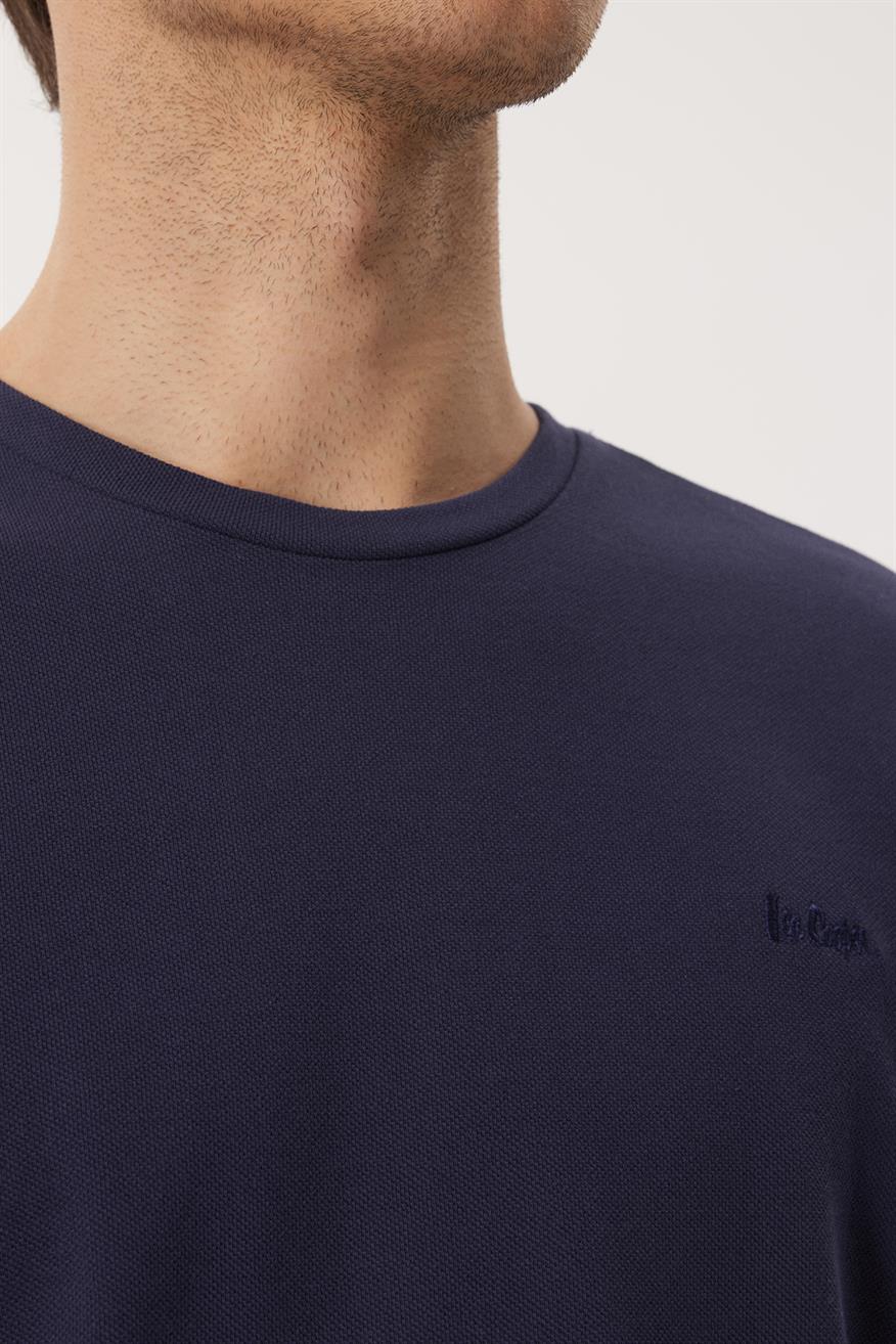 Twingos 3 Erkek %100 Pamuk Pike O Yaka T-Shirt Lacivert