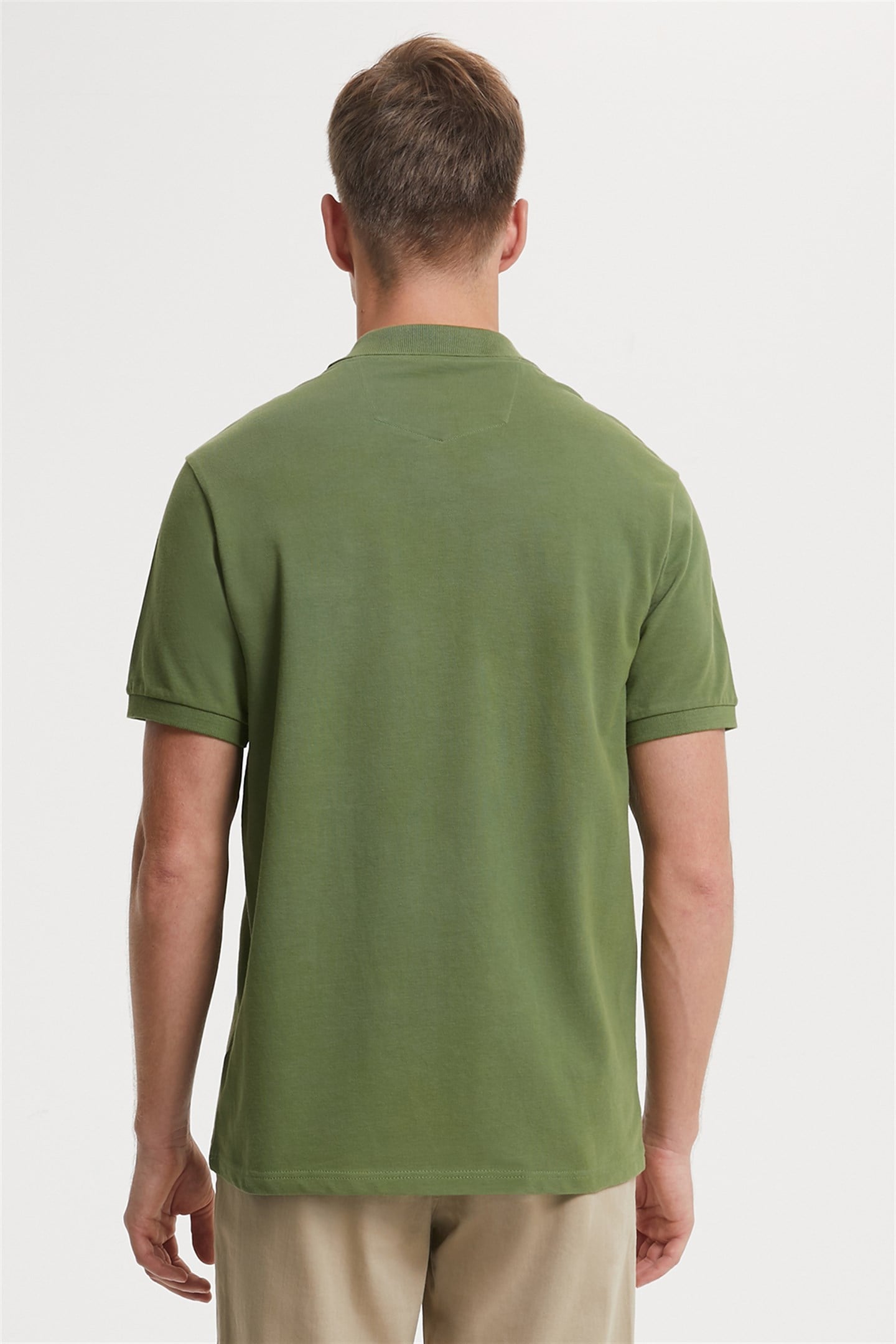 Twins Erkek %100 Pamuk Polo Yaka T-Shirt Yeşil