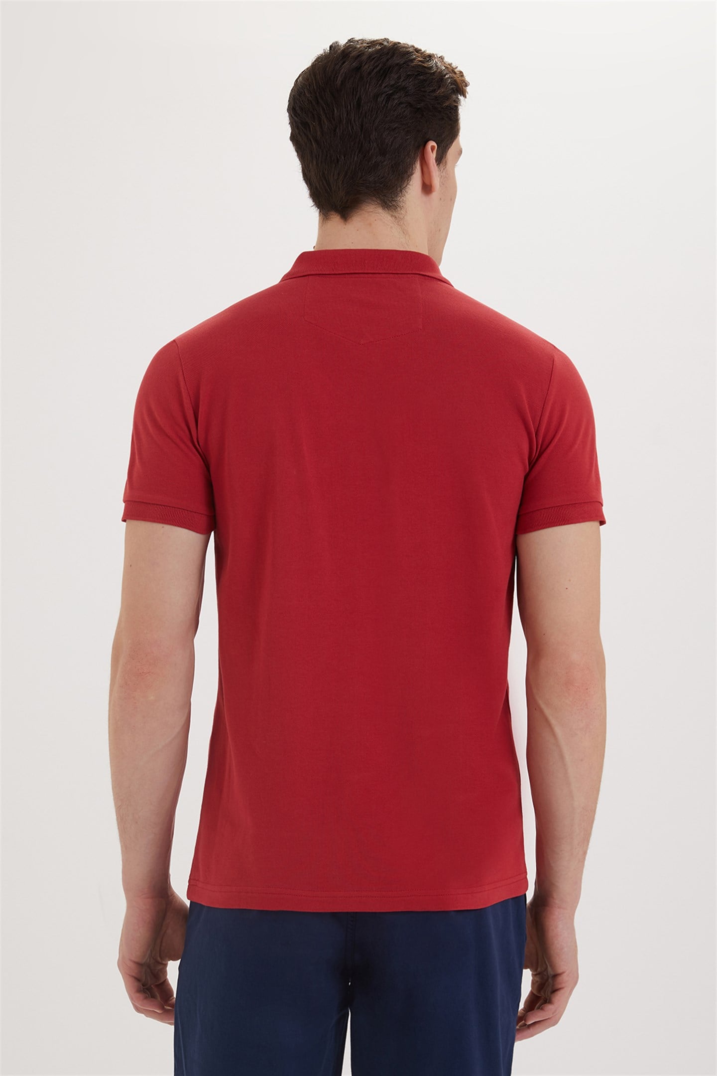 Twins Erkek %100 Pamuk Polo Yaka T-Shirt Kırmızı
