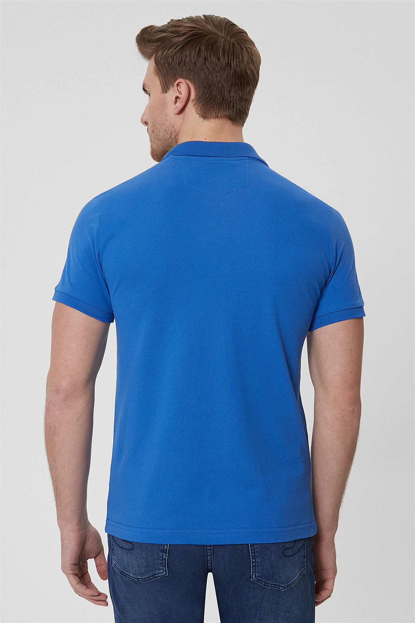 Twins Erkek %100 Pamuk Polo Yaka T-Shirt Saks