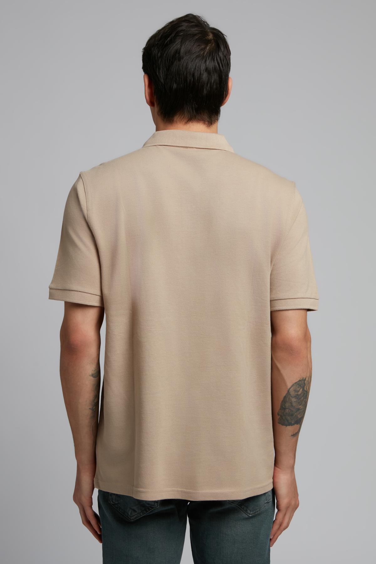 Twins Erkek %100 Pamuk Polo Yaka T-Shirt Bej