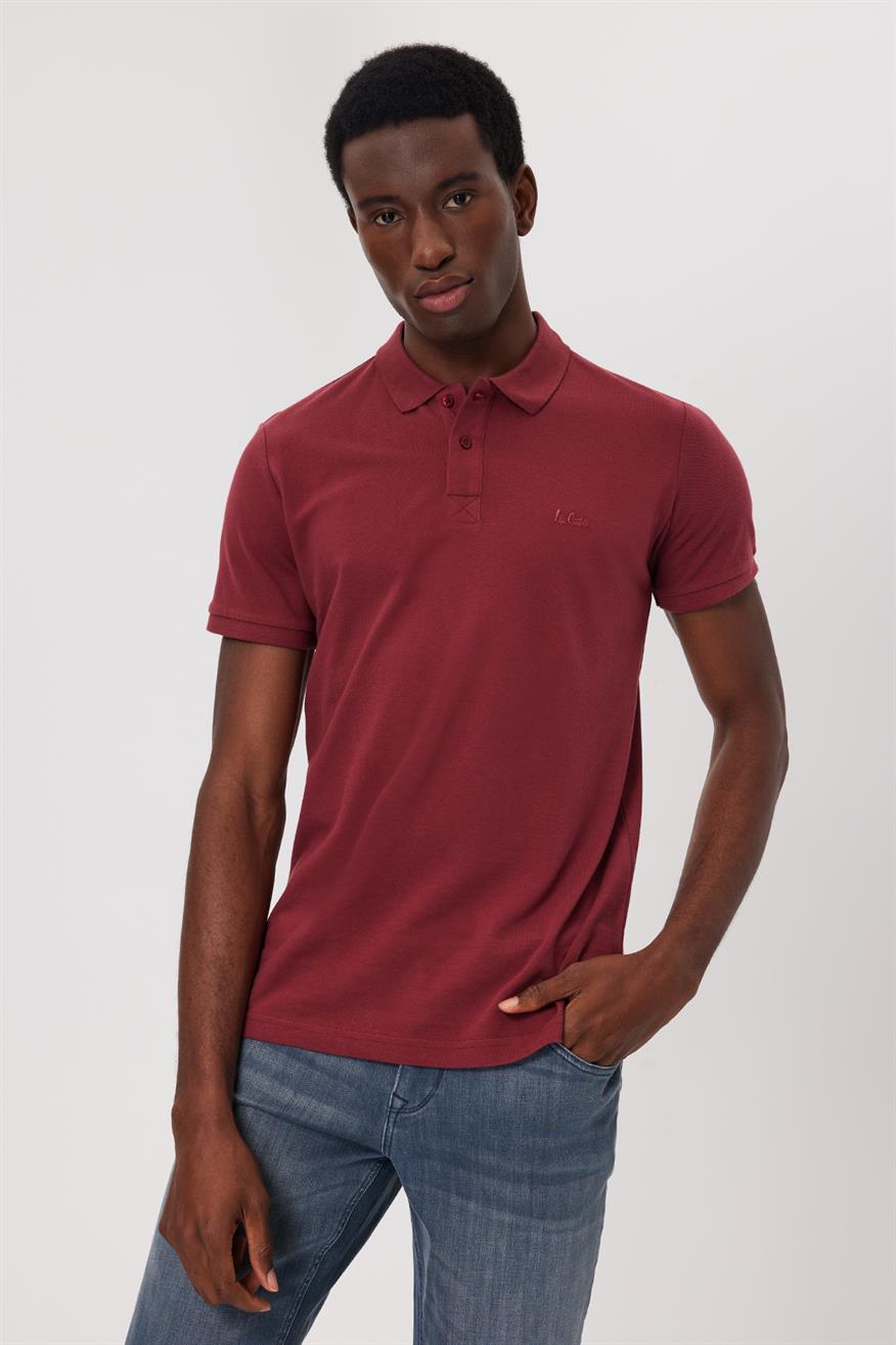 Twıns Erkek Polo Yaka T-Shırt Bordo