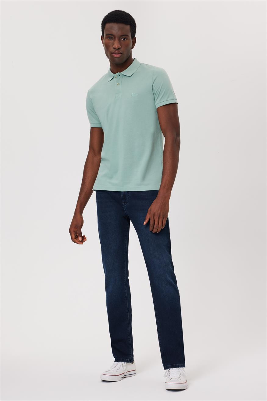 Twins Erkek %100 Pamuk Polo Yaka T-Shirt Çağla Yeşili