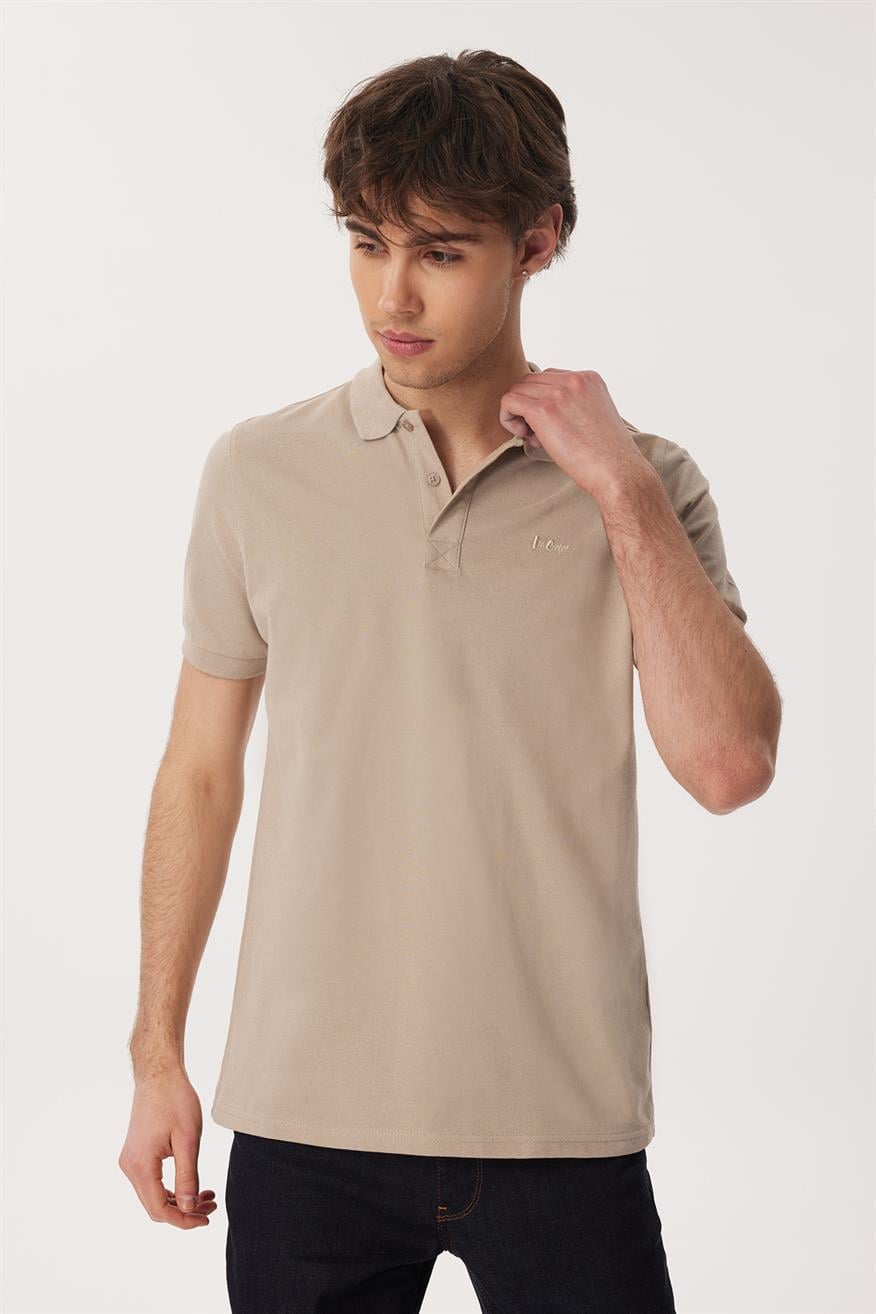 Twıns Erkek Polo Yaka T-Shırt K. Bej