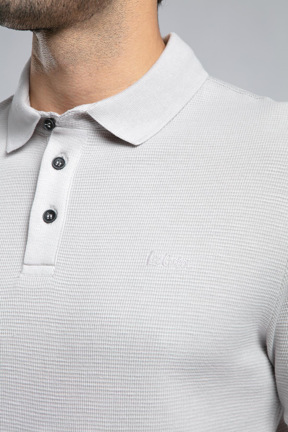Tyler Erkek %100 Pamuk Polo Yaka T-Shirt Taş
