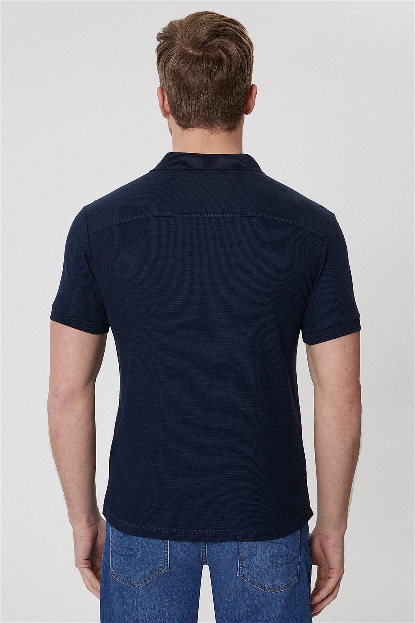 Tylen Erkek %100 Pamuk Polo Yaka T-Shirt Lacivert