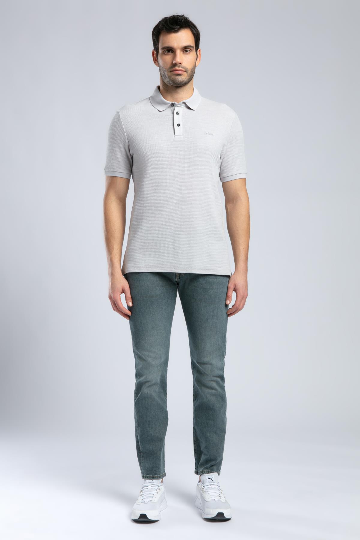 Tyler Erkek %100 Pamuk Polo Yaka T-Shirt Taş