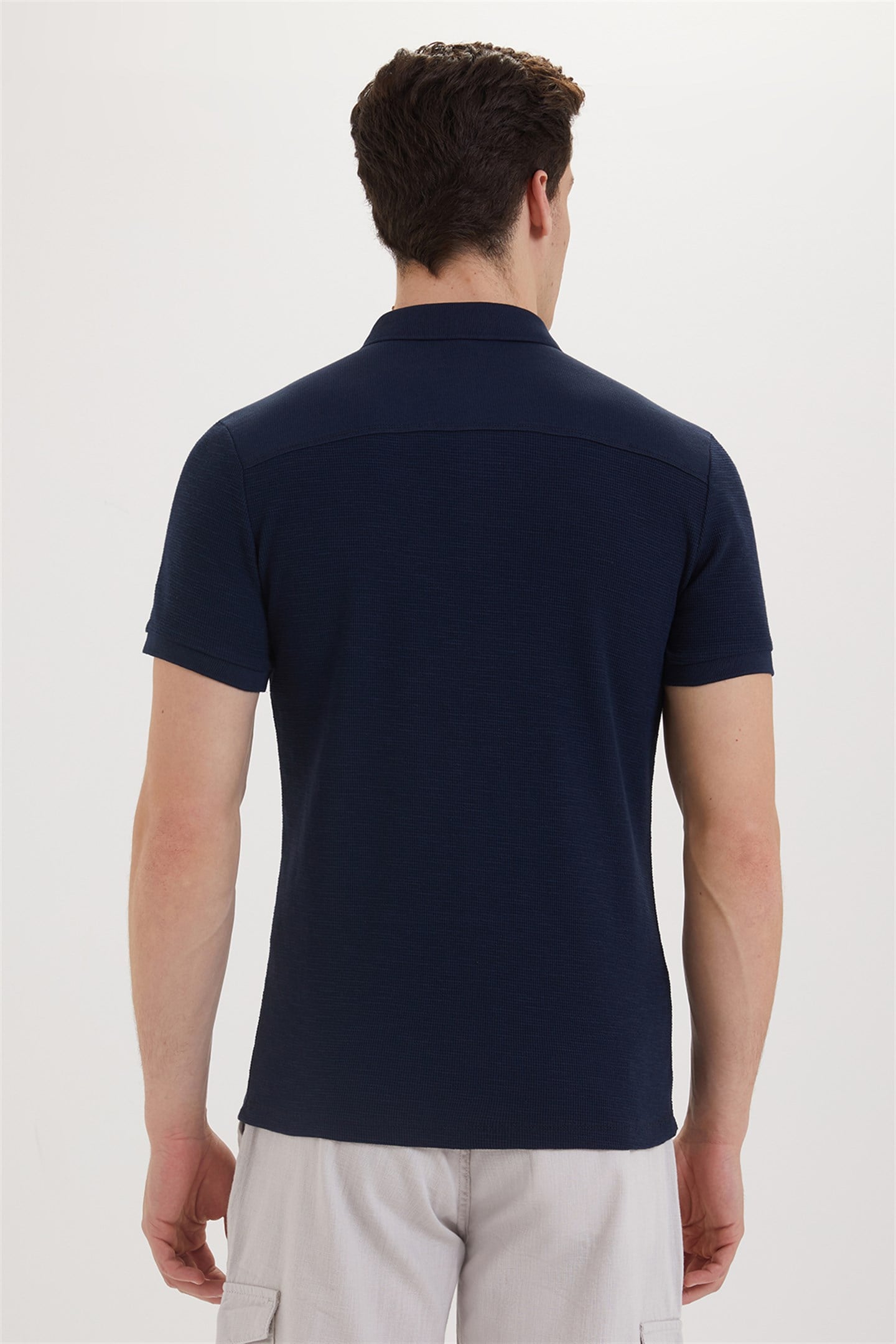 Tylen Erkek %100 Pamuk Polo Yaka T-Shirt Lacivert
