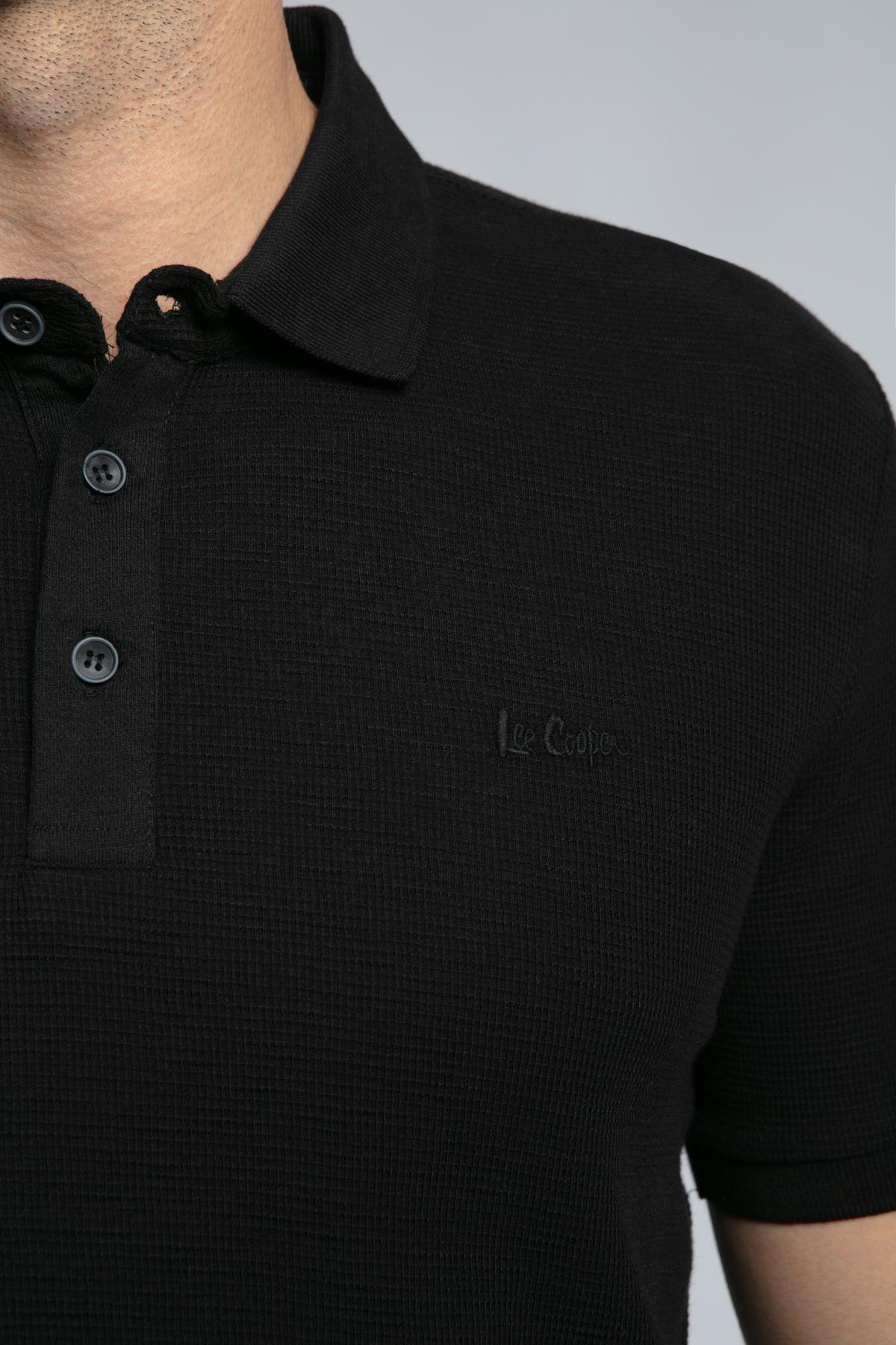 Tyler Erkek %100 Pamuk Polo Yaka T-Shirt Siyah
