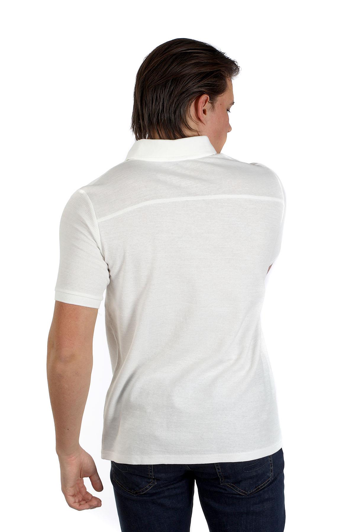 Tylen Erkek %100 Pamuk Polo Yaka T-Shirt Ekru