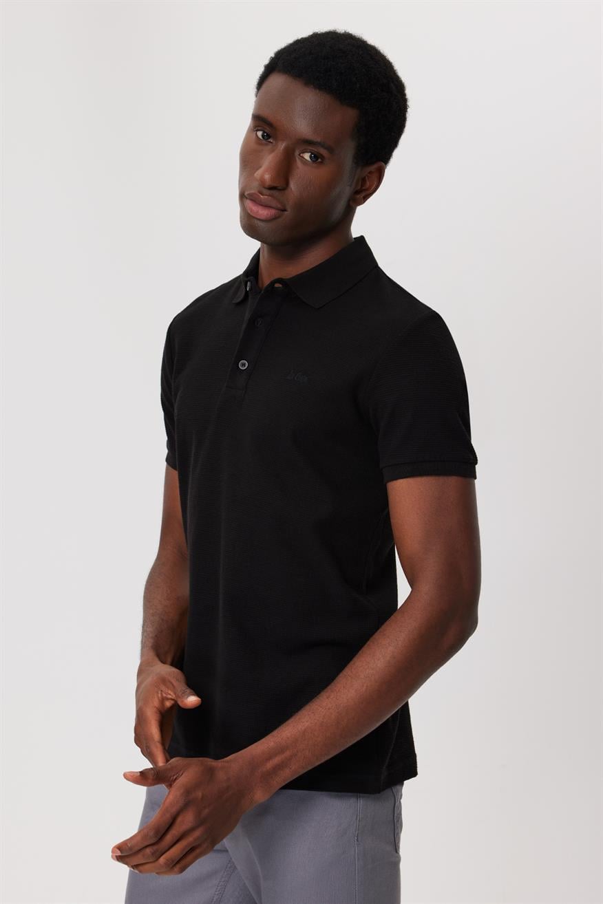 Tylen Erkek Polo Yaka T-Shırt Siyah
