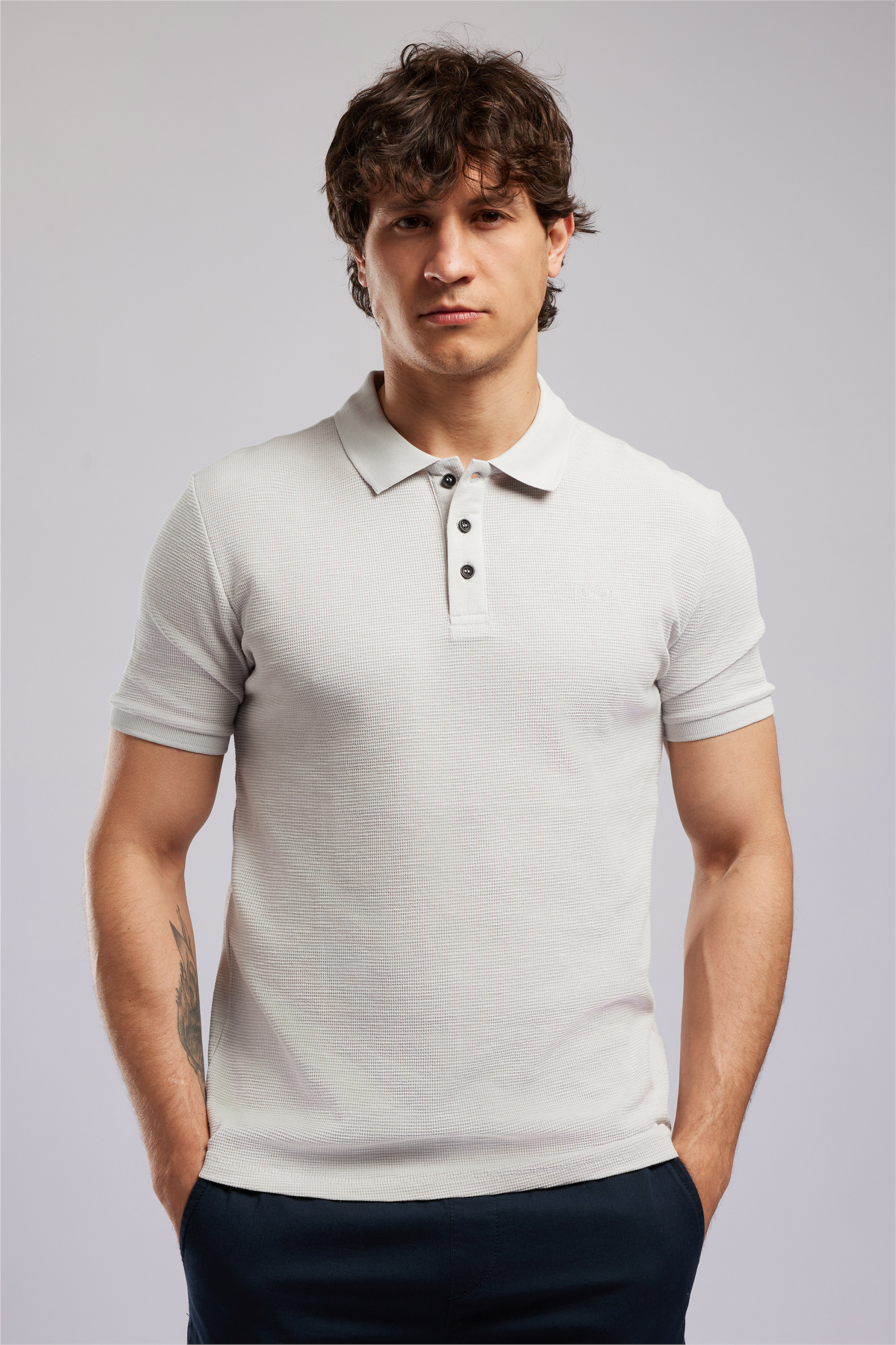 TYLER Erkek Regular Fit Basic Polo Yaka T-Shirt Beyaz