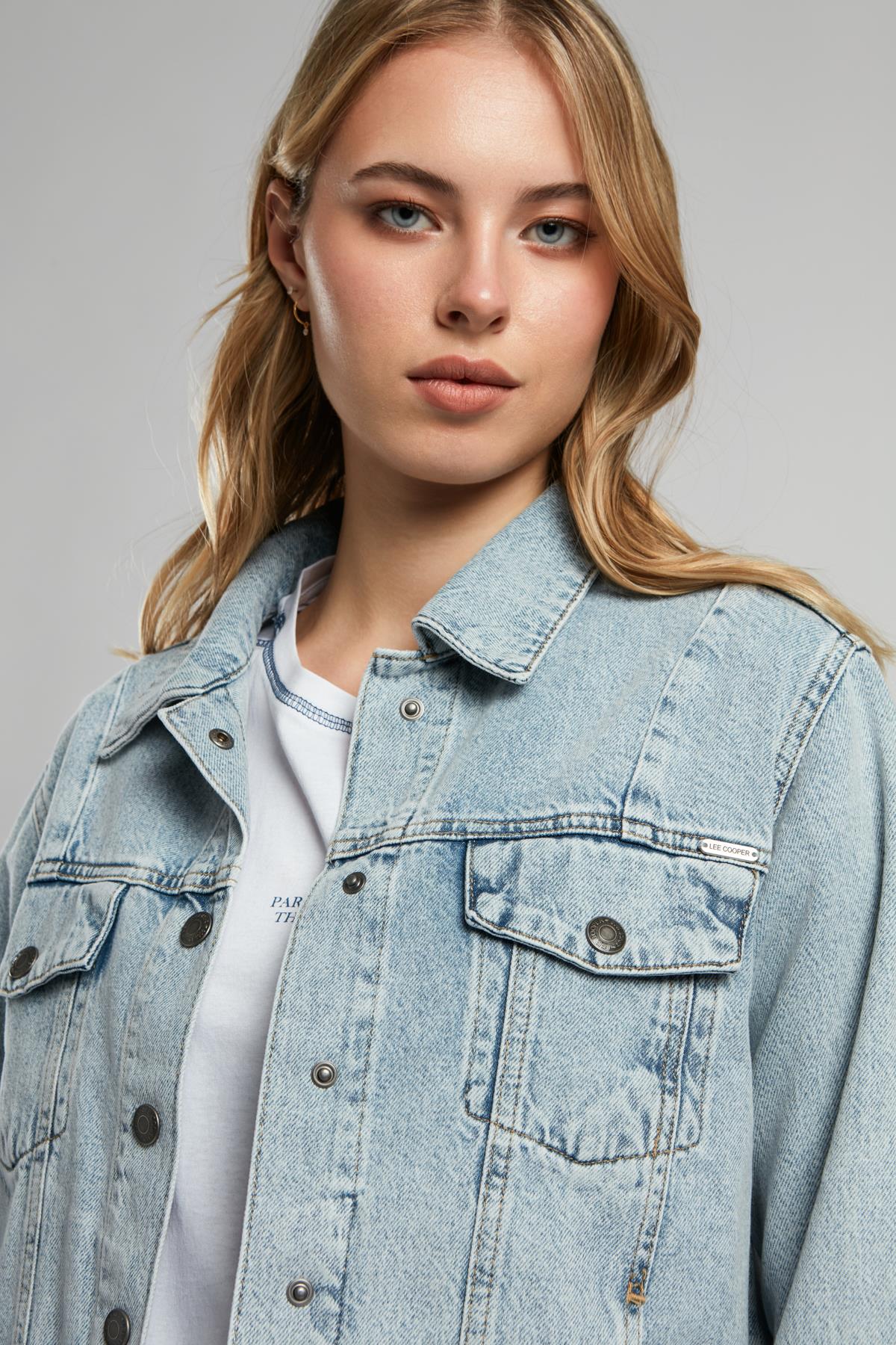 Valery Kadın %100 Pamuk Jean Ceket Denim