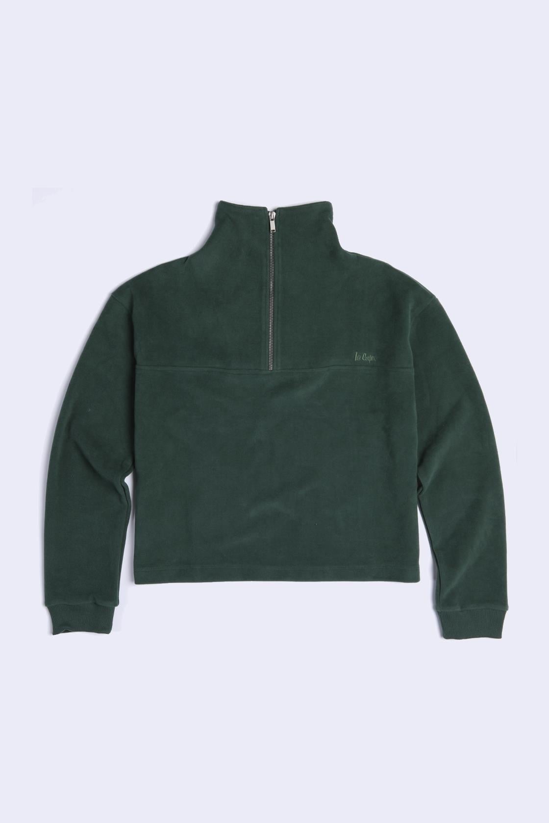 Vegas Kadın Dik Yaka Sweatshirt Yeşil