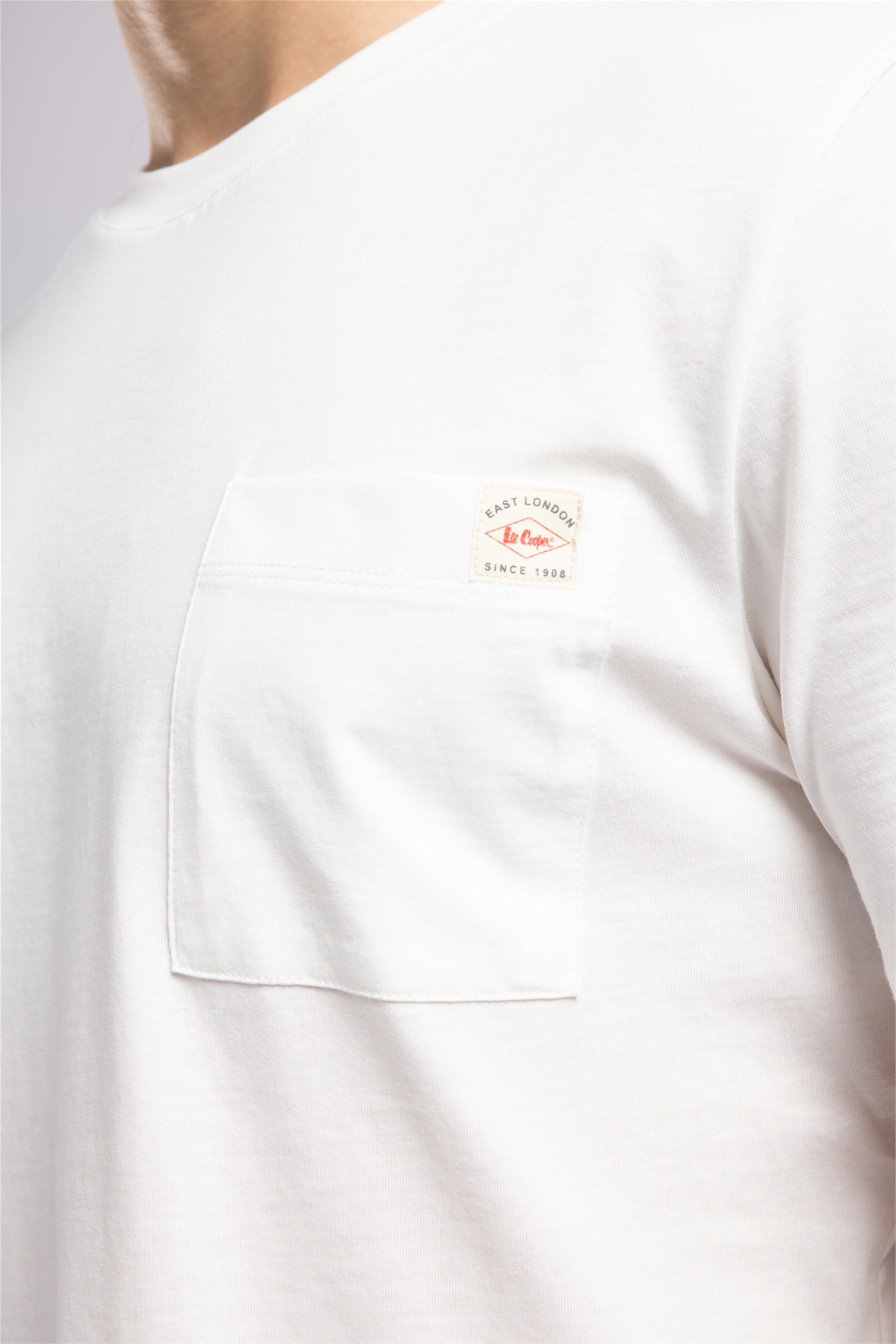 VINCENT Erkek Regular Fit %100 Pamuk Basic Bisiklet Yaka T-Shirt Beyaz