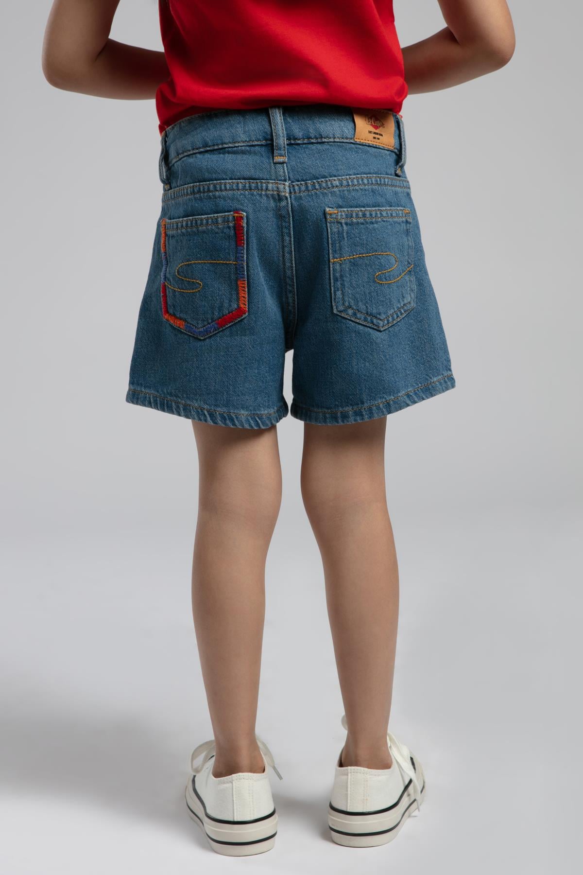 Wells Kız Çocuk Jean Şort Denim