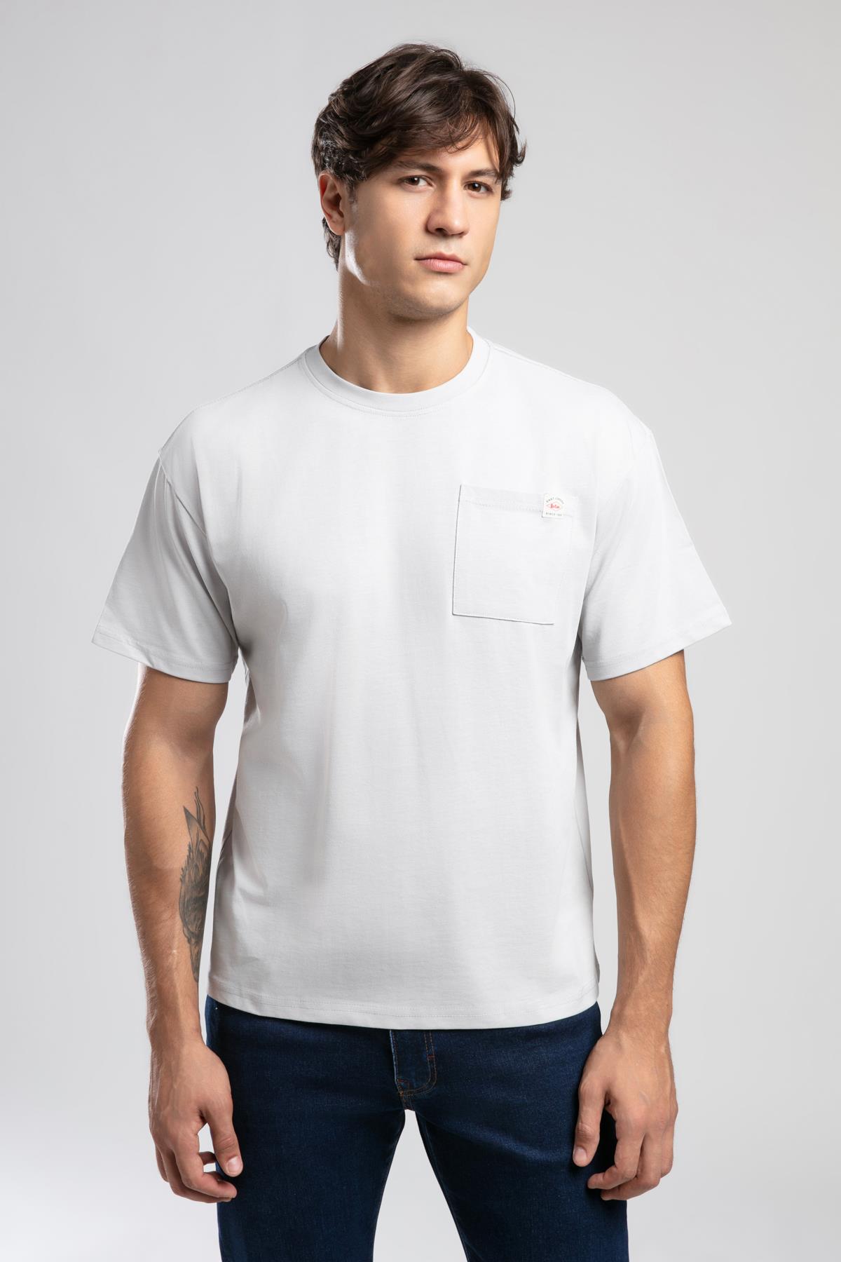 West Erkek O Yaka T-Shirt Gri