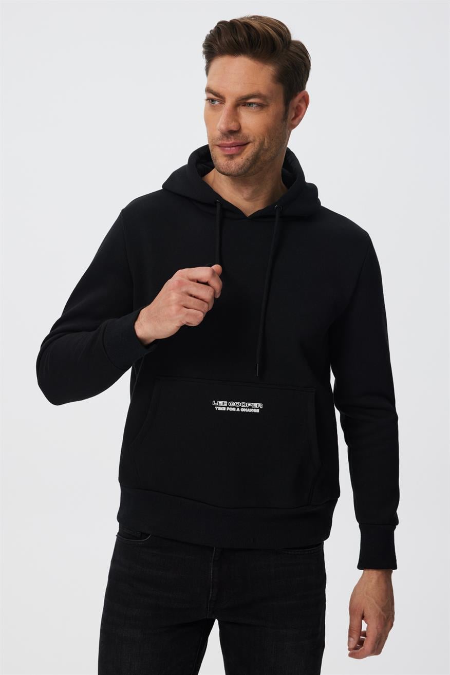 World Erkek Sweatshırt Siyah 
