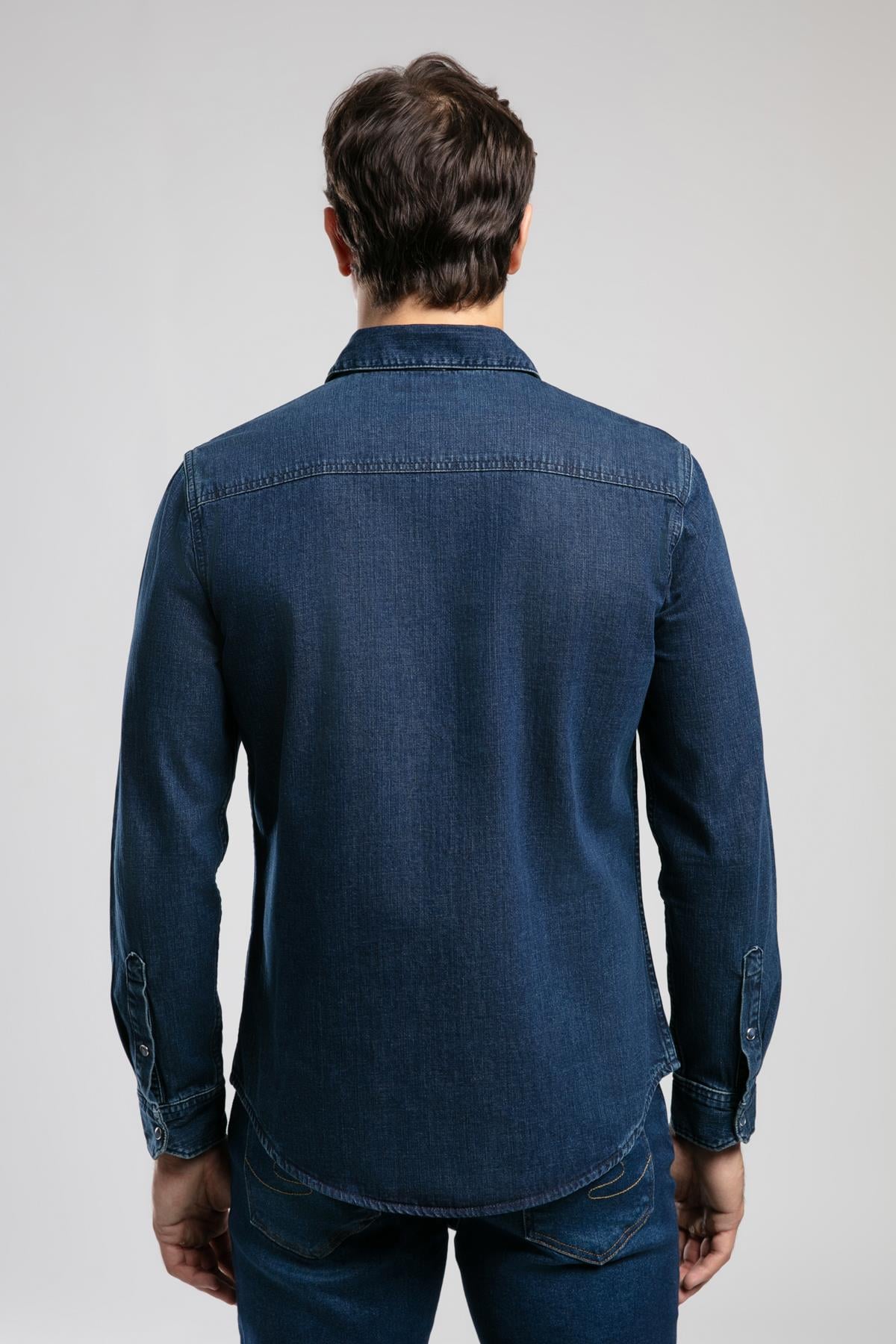 Worner 4 Erkek Jean Gömlek Denim