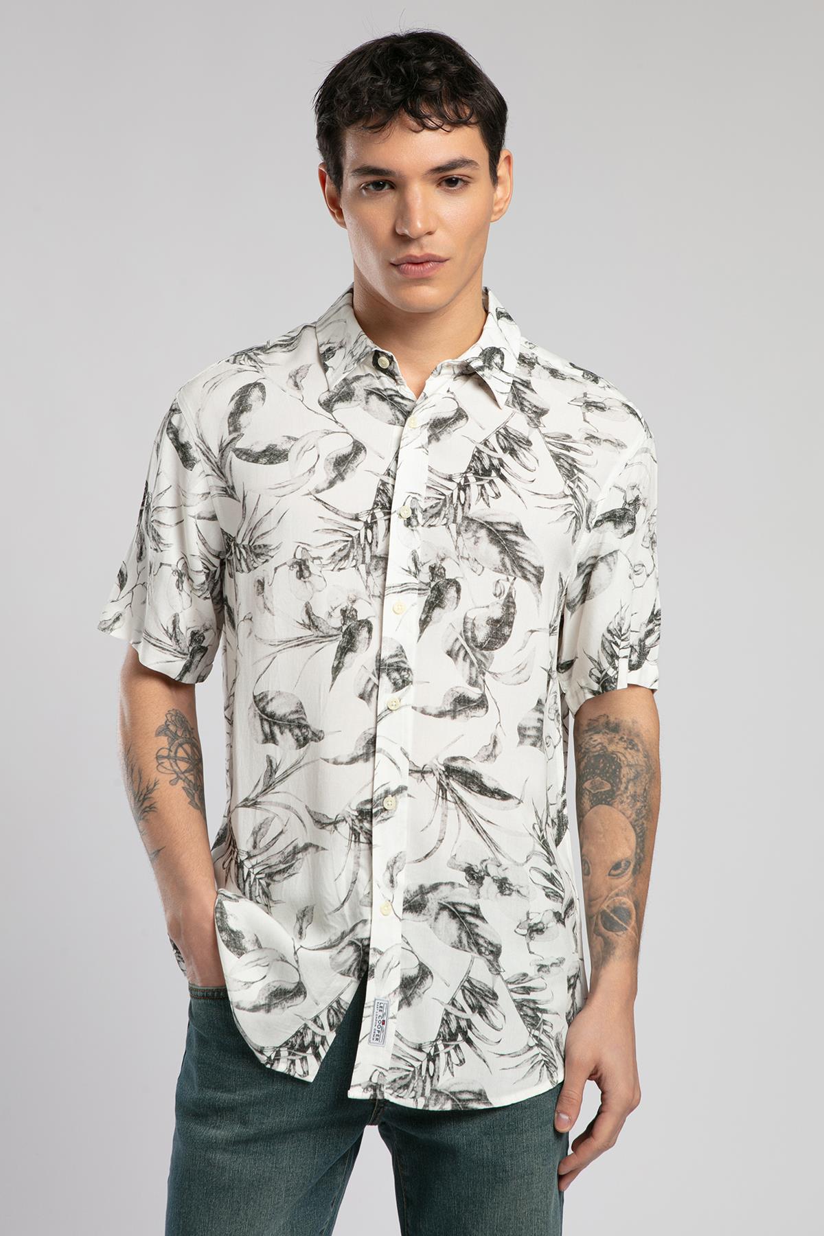 Yasol Erkek Kısa Kol Dokuma Gömlek