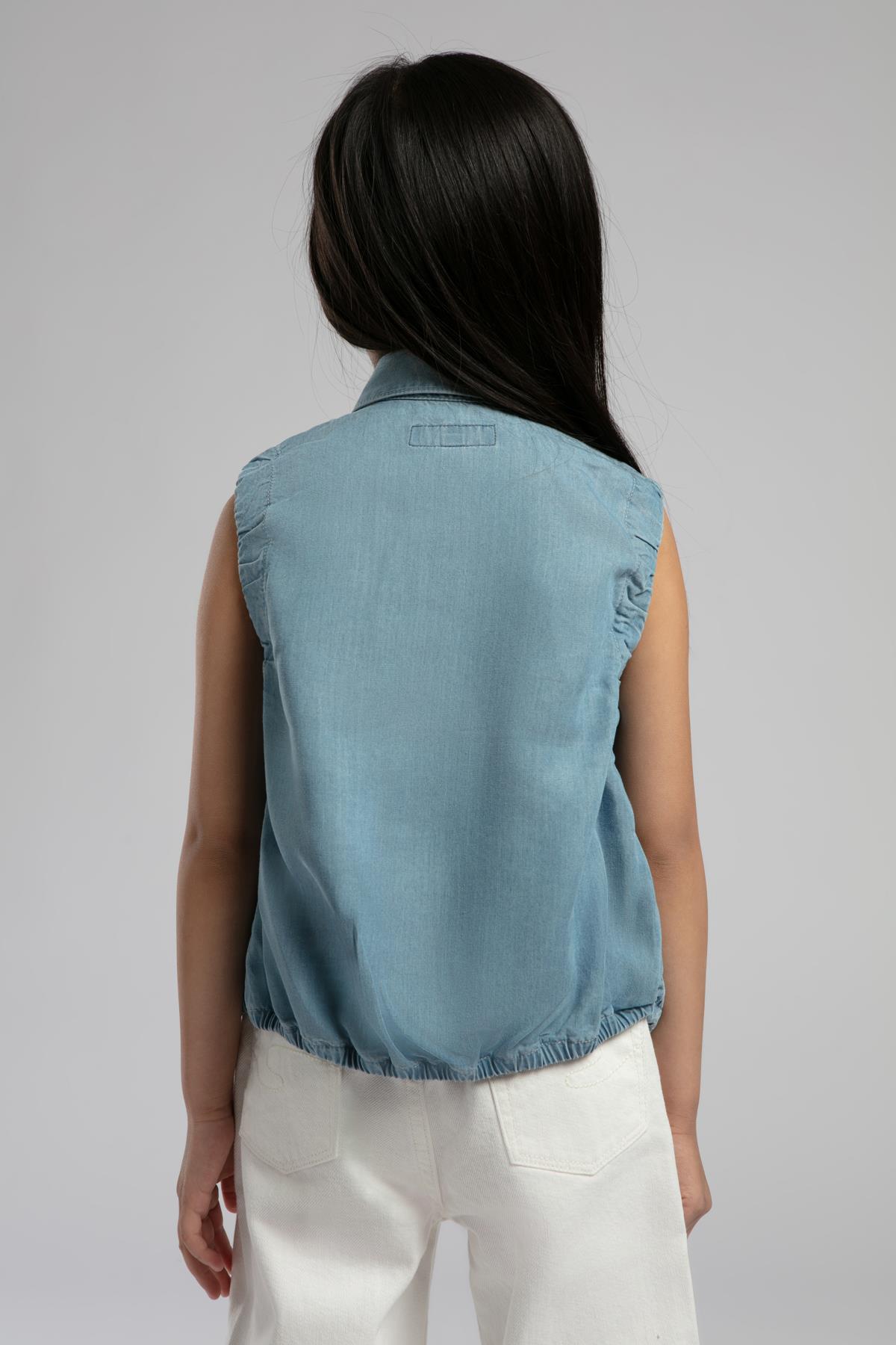 York Kız Çocuk Jean Gömlek Denim