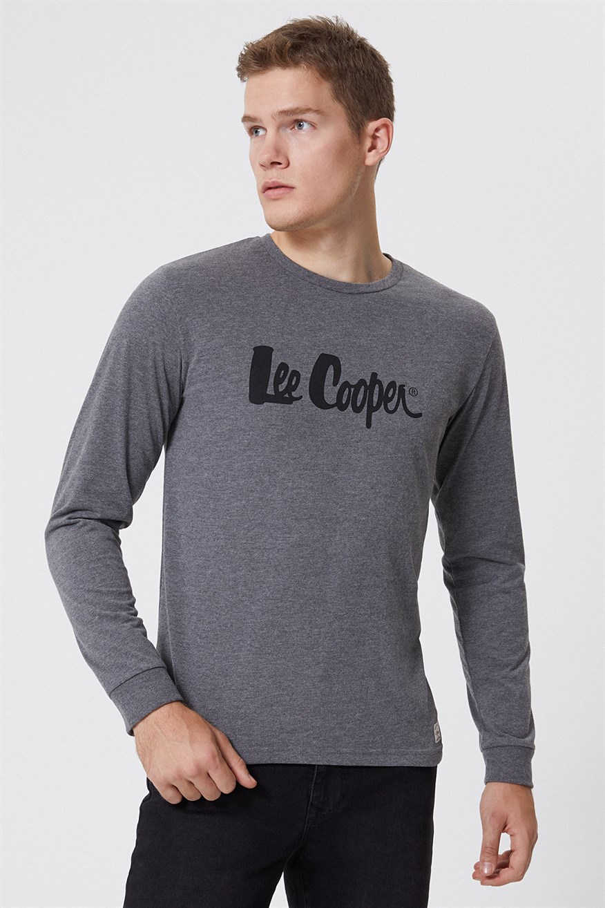 Zayne Erkek O Yaka U.Kol T-Shirt Antrasit-Melanj