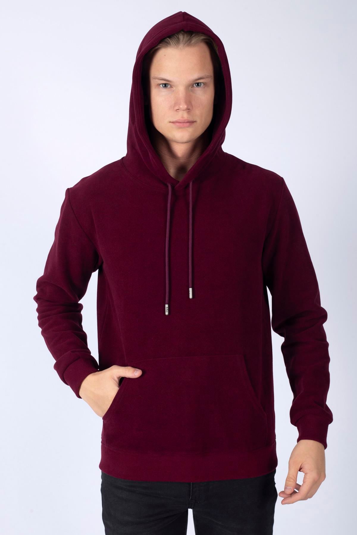 Zebrar Erkek Sweatshırt Bordo