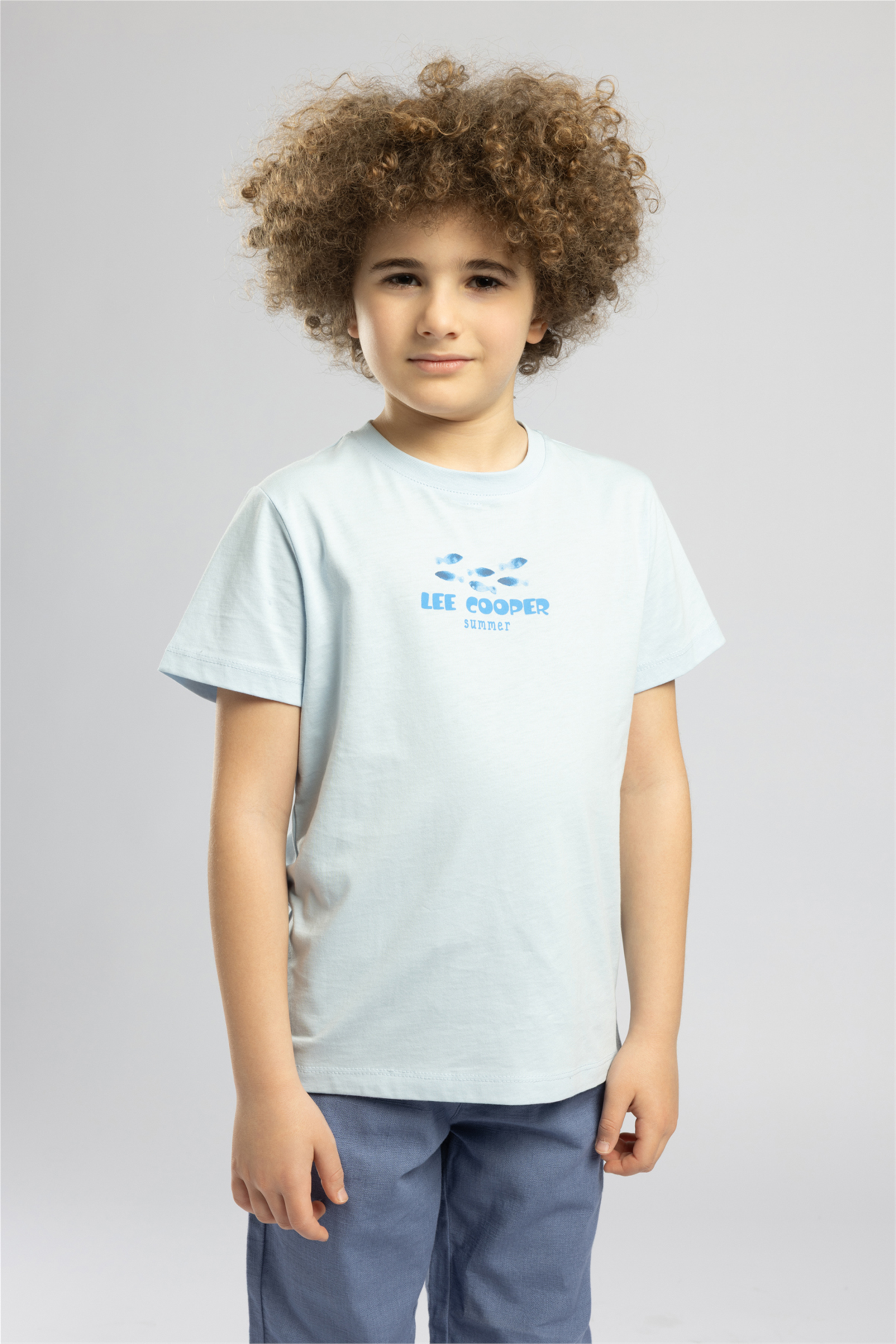 Zumba Erkek Çocuk Baskılı Bisiklet Yaka T-Shirt Mavi