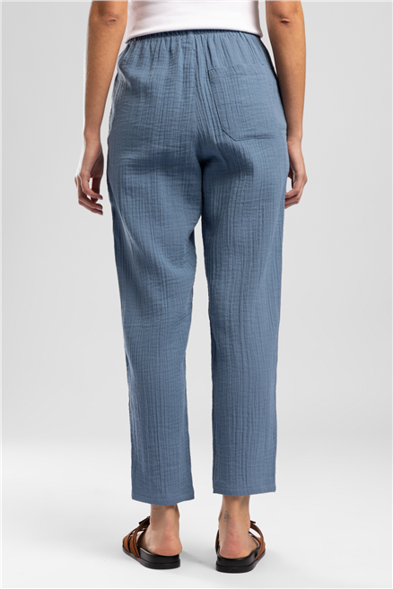 Alberty Kadın Regular Fit Pamuklu Pantolon İndigo