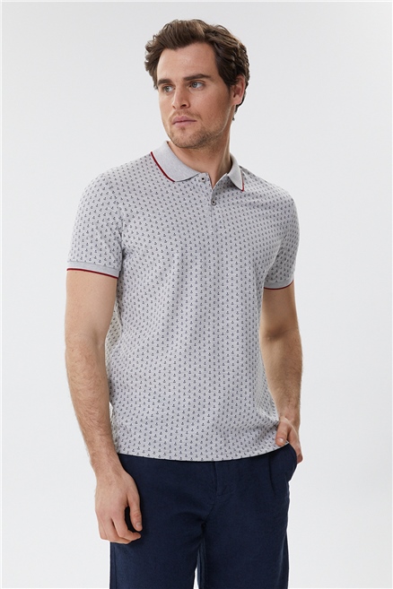 Andy Erkek Polo Yaka T-Shirt Gri Melanj