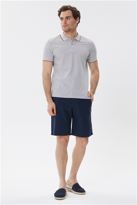 Andy Erkek Polo Yaka T-Shirt Gri Melanj