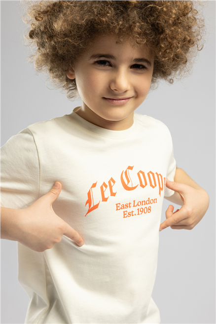 Antıque Erkek Çocuk Basic Bisiklet Yaka T-Shirt Beyaz