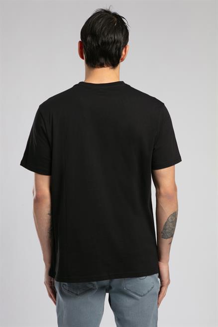 Antonia Erkek %100 Pamuk O Yaka T-Shirt Siyah